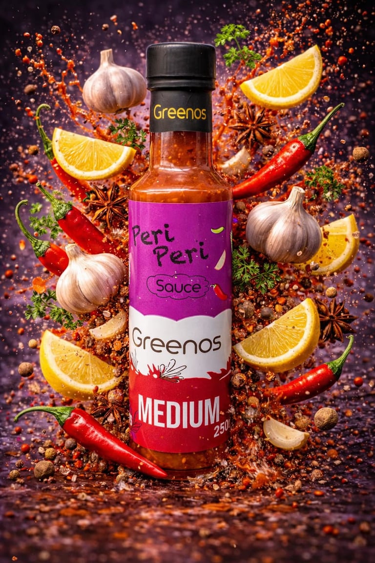 Greenos Peri Peri Medium Hot sauce