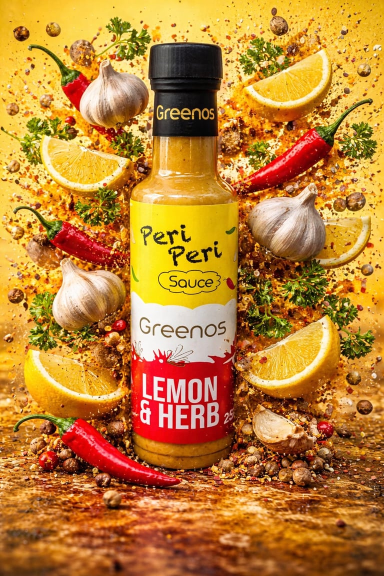 Greenos Peri Peri Lemon and Herb sauce